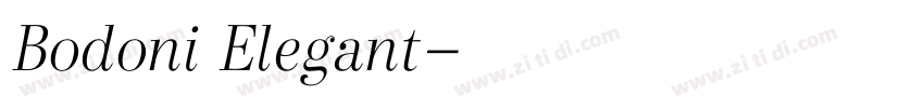 Bodoni Elegant字体转换